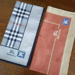 新品未使用　Burberrys ハンカチ 2枚セット