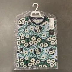 ユニクロ 花柄 Tシャツ 120 グリーン