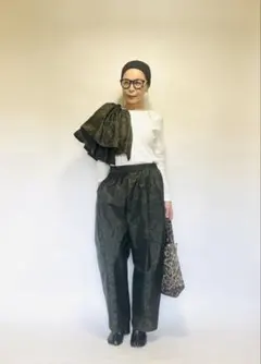 着物リメイク 大島紬 エッグパンツ