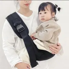 ベビーキャリア 抱っこひも ヒップシート ブラック