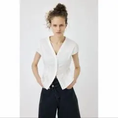 MOUSSY CAPSLEEVE BUTTON シャツ サイズ2のサムネイル