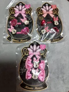 ミニーマウス ヘアゴムセット 3種類