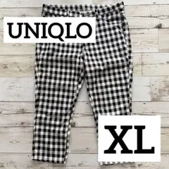 【UNIQLO】半端丈パンツ 黒白チェック柄 XLのサムネイル