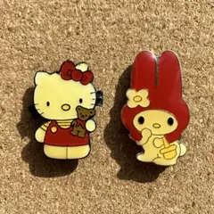 ピンバッジ ハローキティ マイメロディ