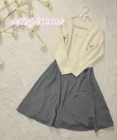 美品✨ ニットドッキングワンピ 森ガール Coquette フェアリーグランジ