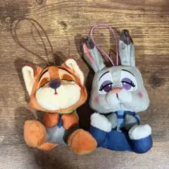 むにゃすやマスコット ズートピア ニック ジュディ