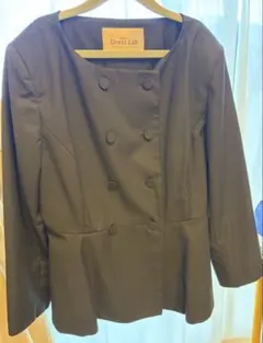 美品Dress Lab ブラック ノーカラー ジャケット