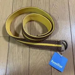 (타임세일) 파밀리아 벨트 브라운/옐로우 폴카 도트 000