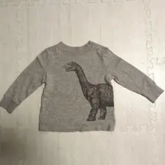 OLD NAVY 長袖カットソー グレー 恐竜プリント