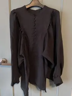 【FREE'S MART】ブラックバルーンスリーブシャツ