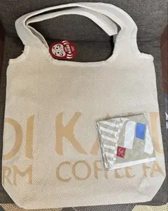 KALDIエコバッグ＆もへじ手ぬぐいエコバッグ