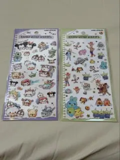 【正規品】Disneyシール　2枚セット　ツムツム　トイストーリー　フラッフィー