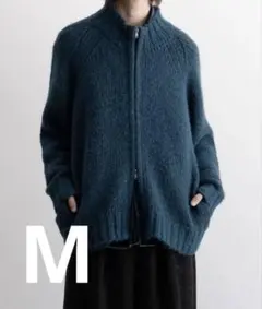 Casper John ウールミックスドライバーズニット ブルー M