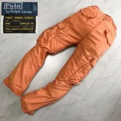 【美品 希少】ポロ ラルフローレン カーゴパンツ ヘリンボーン ベージュ 90s 美品 希少】ポロ ラルフローレン カーゴパンツ ヘリンボーン ベージュ