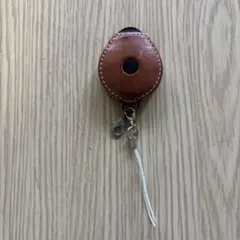 レザー・ブラウン・収納式ネックストラップ・プティ・スマホショルダー・鍵