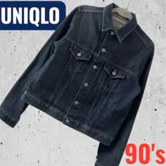 T397 オールドユニクロ　90s old uniqloデニムジャケット L 紺