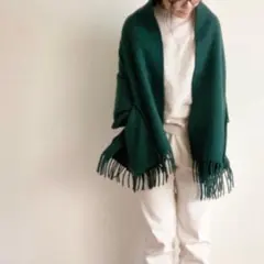 お値下げ☆ラプアンカンクリ　UNI ポケットショール　フォレストグリーン