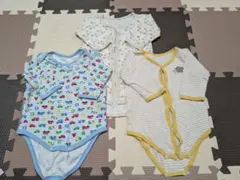 長袖ベビー肌着 ボディスーツ 3点セット