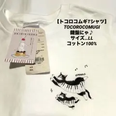 【トコロコムギTシャツ】未使用　鍵盤にゃ♪サイズ…LLコットン100%