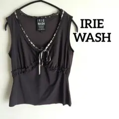 イリエウォッシュ♡ タンクトップ 　チャコールブラウン　レース　リボン