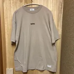 【秋の大感謝祭】スミスアメリカンロゴ刺繍 Tシャツ ベージュ Lサイズ