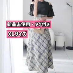 milybilet 肩開きプリーツブラウスドッキングチェックワンピース