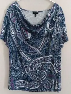 TALBOTS ペイズリー柄 半袖トップス Lのサムネイル
