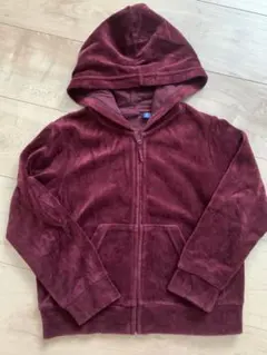UNIQLO 120㎝ ベロア ジップアップパーカー
