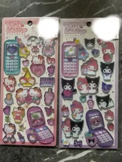 平成はっぴーフォン　サンリオ　キティ クロミ　マイメロ　ボンボンドロップシール