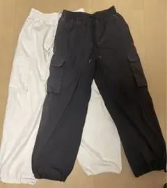 GU カーゴパンツ 2色セット ウエストゴム ドローコード