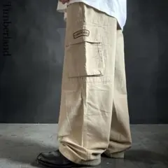 00s Timberland バギーカーゴパンツ ワンポイント刺繍ロゴ Y2Kのサムネイル