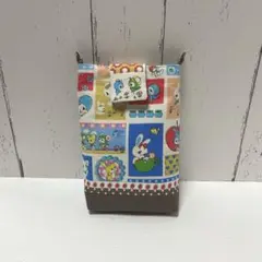 ハニーチューン　パッチ　ブルー　スマホポーチ　ハンドメイドのサムネイル