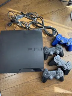 PS3本体 CECH-3000B 【ジャンク】プレステ コントローラー4台付き