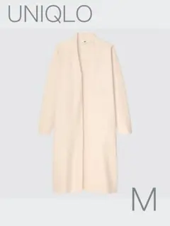 【冬春】UNIQLO ユニクロ　スフレヤーンニットコート（スムース）オフホワイト