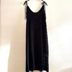 日曜SALE❗️イッツデモ　ニットロングワンピース　キャミワンピース