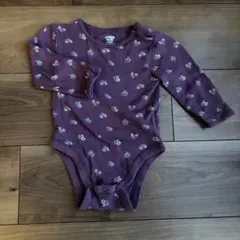花柄ロンパース 6-12M パープル Old Navy