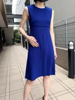 美品 グレースクラス バックプリーツ ワンピースGraceClassゴールド