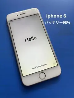 【バッテリー交換済98％】iPhone 6 64GB au シルバー　美品