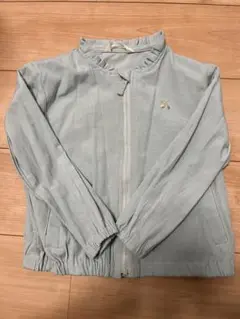 ミントグリーン フリル襟 ジャケット