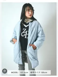 ZIDDY キルティングファーリバーシブルコート　150cm