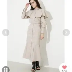 【最終価格】rienda、ケープマーメイドワンピース