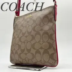 313【美品✨】コーチ ショルダー サコッシュ pvc シグネチャー レザー