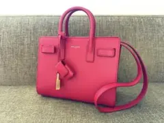 SAINT LAURENT 赤 レザー ハンドバッグ