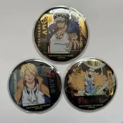 ワンピース USJ 缶バッジ 3点セット ロー サボ ブルック