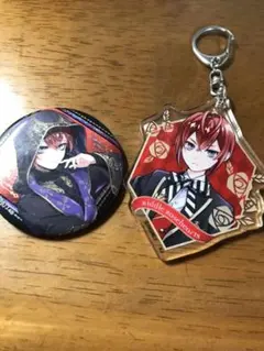 ツイステ アクリルキーホルダー 缶バッジ  リドル