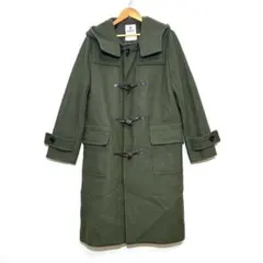 ナノユニバース メルトンロングダッフルコート 尾州ウール 38 カーキ