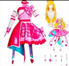 アイドルプリキュア　キュアアイドル　コスプレ 衣装　XXXLサイズ　ウィッグ付