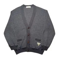 【Troy Bros】希少70s~アルパカ100%シャツカーディガン　ネイビー Troy Bros】希少70s~アルパカ100%シャツカーディガン ネイビー