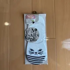 JAMGARDEN レディース フットカバー 猫柄 ホワイトのサムネイル