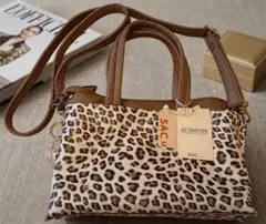 【未使用】SAC（サック） レオパード（ヒョウ）柄 2WAY ショルダーバッグのサムネイル